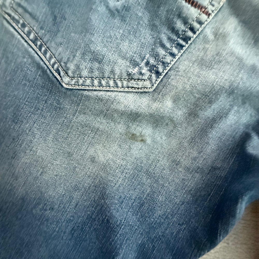 Diesel Larkee-Relaxed Jeans Mens 33x30 Blue Wash Comfort Straight Distressed - Picture 7 of 11